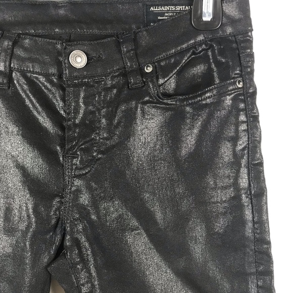 AllSaints Petral Brodie Black Jeans Size 28 - Picture 3 of 8